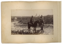 Two Original Wounded Knee Photographs From 1890-1891, at the Time of the Massacre -- One Photograph Shows Cheyenne Cavalry, Recruited by the U.S. Military to Fight Their Enemy, the Sioux